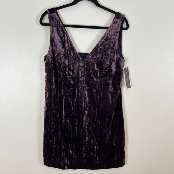 French Connection Theresa Mini Dress Crushed Velvet Purple Haze Size 6 N… - Picture 3 of 12
